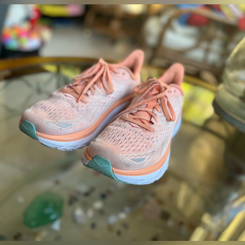 🦩Hoka🦩-Women's Pink Running Shoes-Sz 10 Clifton 8 - Picture 5 of 12